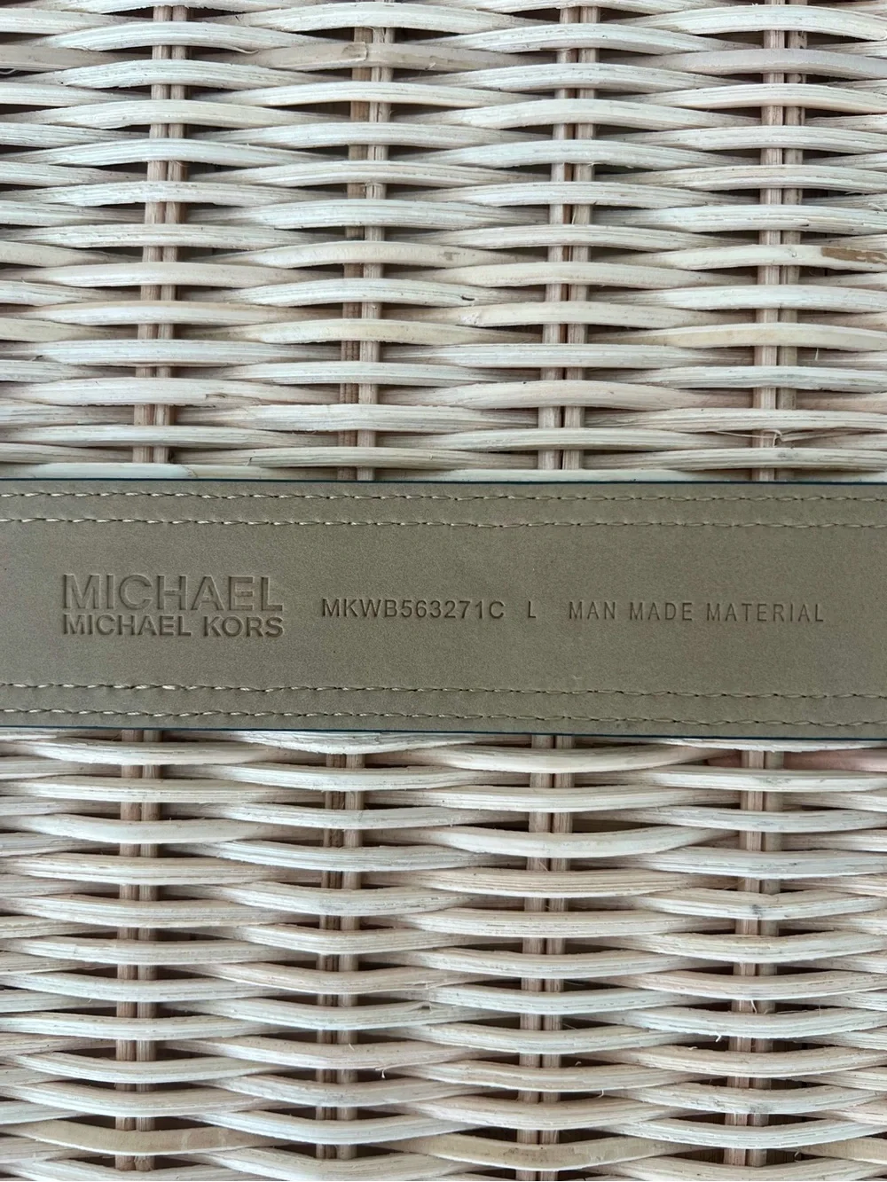 Michael Kors Denim Monogram Belt Gold Buckle NWT - Picture 5 of 6